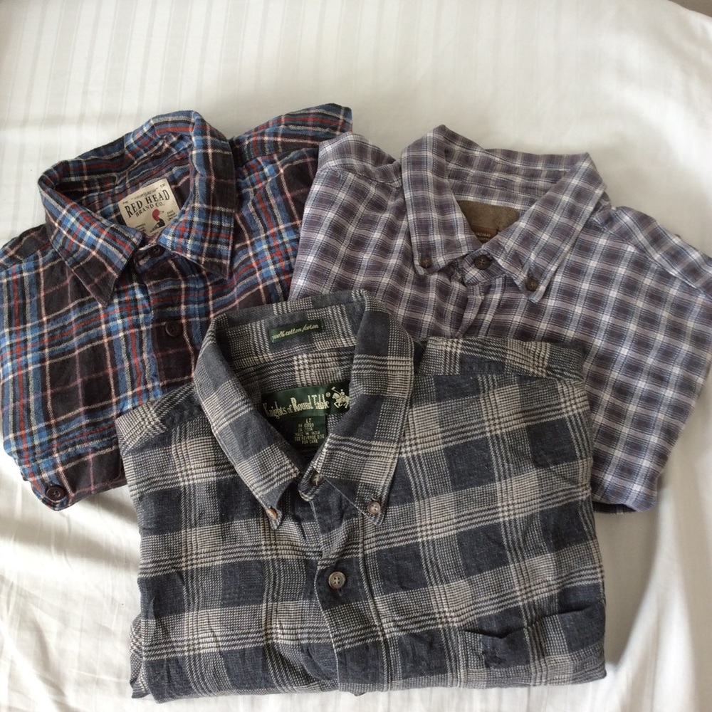 *BUNDLE* vintage 100% cotton midweight flannels